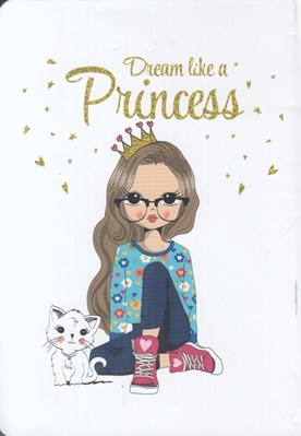 تصویر  دفترچه A6 جلد سخت dream like a princess