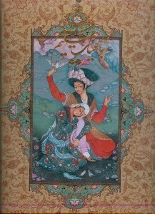 تصویر  رباعيات خيام (5 زبانه) با قاب