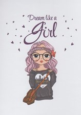 تصویر  دفتر A5 جلد سخت Dream like a girl
