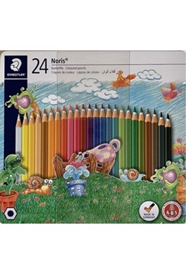 تصویر  مداد رنگي 24 رنگ فلزي طرح قلعه (staedtler CM24-145)