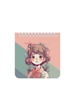 تصویر  دفترچه مربعي Girly