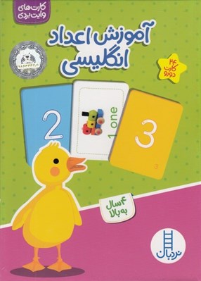 تصویر  آموزش اعداد انگليسي / 24 كارت دو رو وايت بردي