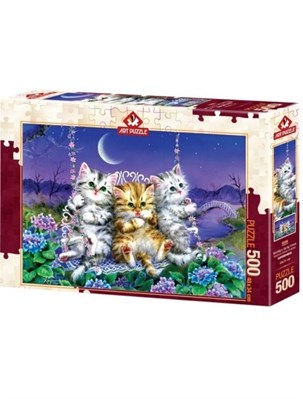 تصویر  پازل 500 Moonlight Swing Kittens (5086)