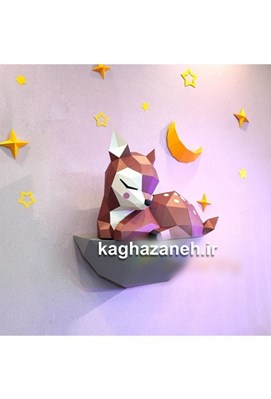 تصویر  پازل سه بعدي ديواري آهو و صخره
