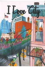 تصویر  دفتر خط دار (I LOVE CITY) كد 888