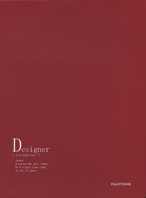 تصویر  دفتر كانسپت A4 طرح Designer (قرمز)