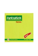 تصویر  استيك نوت 7.6*7.6 بي خط 100 برگ زرد fantastick