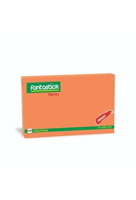 تصویر  استيك نوت 13*76 بي خط 100 برگ نارنجي fantastick