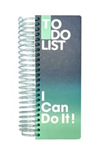 تصویر  دفتر كارهاي روزمره آبي روشن و تيره طرح I can do it!