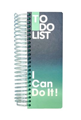 تصویر  دفتر كارهاي روزمره آبي روشن و تيره طرح I can do it!
