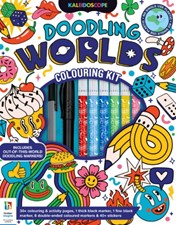 تصویر  Doodling Worlds (Colouring Kit)